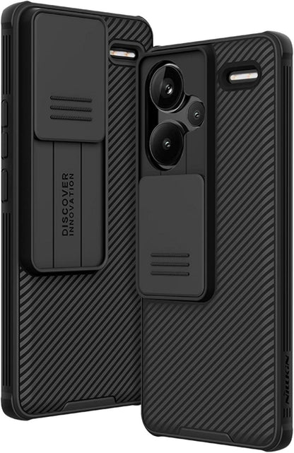 Schwarze AROYI Xiaomi Redmi Note 13 Pro+ 5G Slide Camera Handyhülle