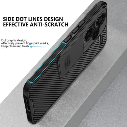 Xiaomi Redmi Note 13 Pro+ Hülle Schwarz Slide Camera Kameraschutz