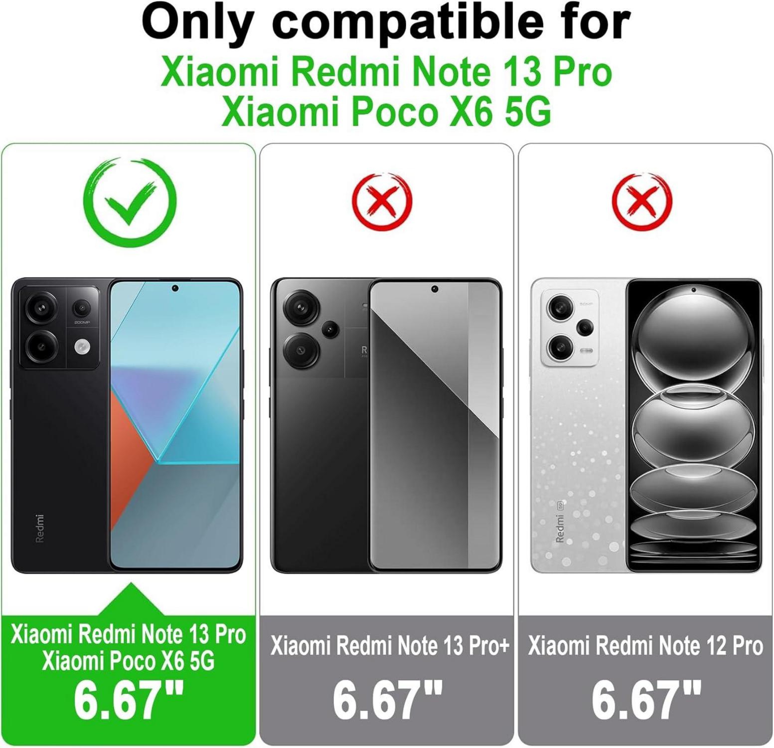 AROYI Xiaomi Redmi Note 13 Pro 5G Poco X6 5G Hülle Slide