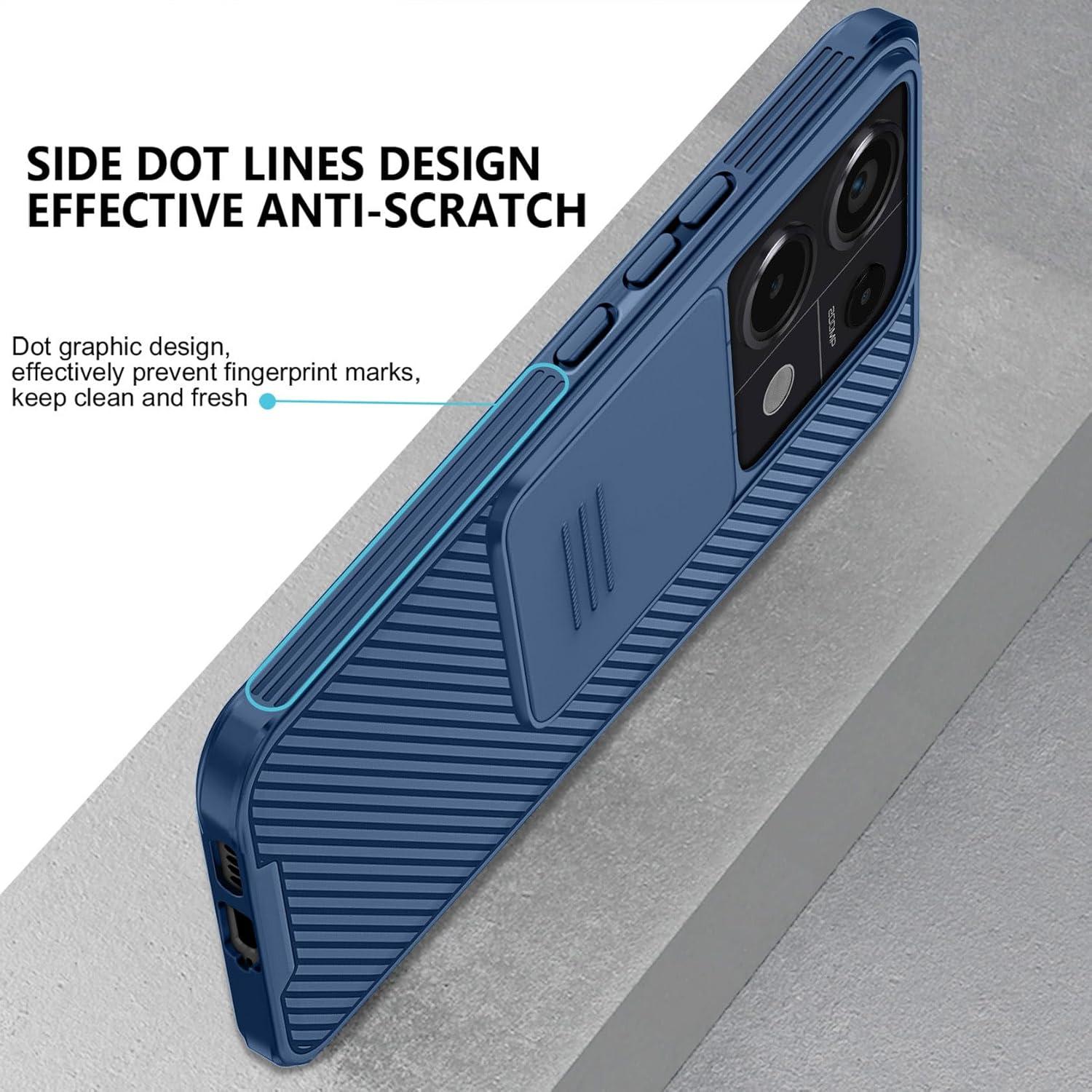 Hülle für Xiaomi Redmi Note 13 Pro 5G Poco X6 5G Kameraschutz Blau