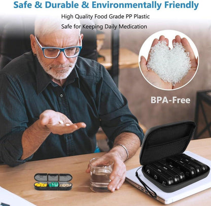 Tablettenbox 7 Tage Morgens Abends Medikamentenbox Pillendose 3 Fächer