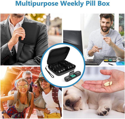 Tablettenbox 7 Tage Morgens Abends Medikamentenbox Pillendose 3 Fächer