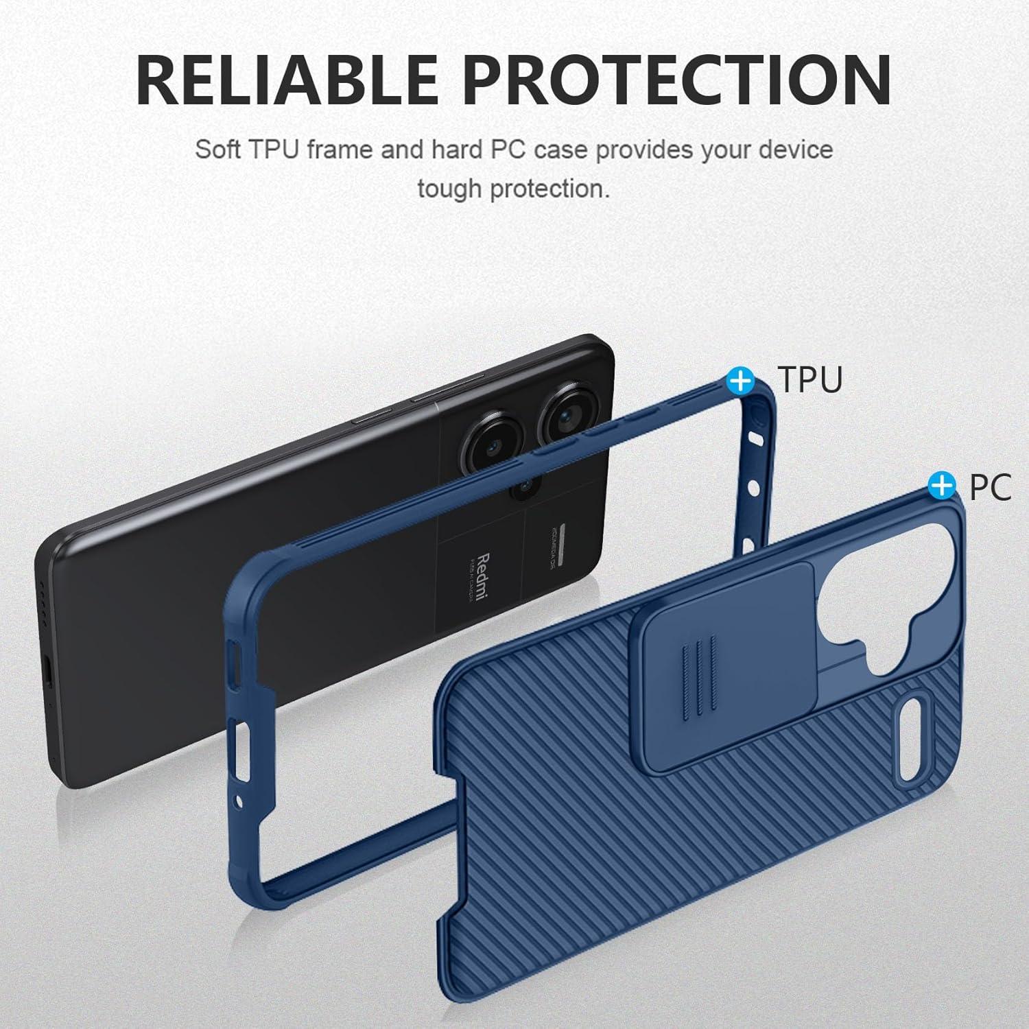 Handyhülle Xiaomi Redmi Note 13 Pro+ 5G Kameraschutz Slide Camera Blau