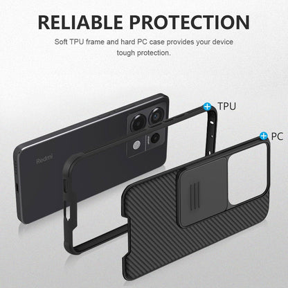 Handyhülle Xiaomi Redmi Note 13 Pro 5G Poco X6 Kameraschutz Schwarz