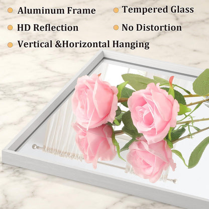 Rechteckiger Wandspiegel mit Metallrahmen 65x45 cm – Modern & Dekorativ