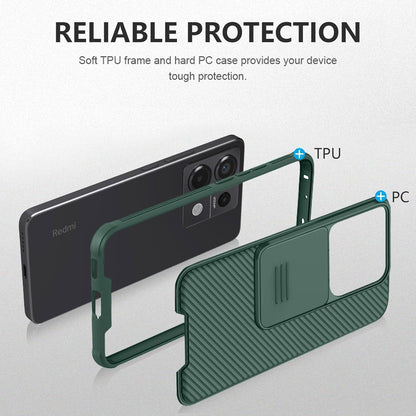 Xiaomi Redmi Note 13 Pro 5G Hülle Slide Camera Kameraschutz Grün