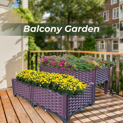 HOMIZEN Hochbeet Pflanzkasten Kunststoff Gemüse Kräuter Blumen