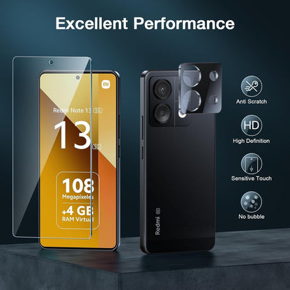 Xiaomi Redmi Note 13 5G Panzer Schutz Glas 3+3er Set 9H Härte Folie