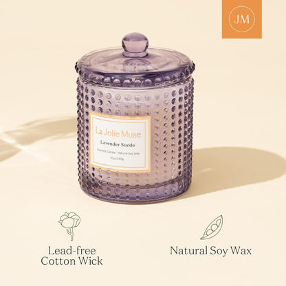 Marvella Lavendel-Wildleder-Kerze 10OZ- Aromatherapie in Lavendel & Wildleder