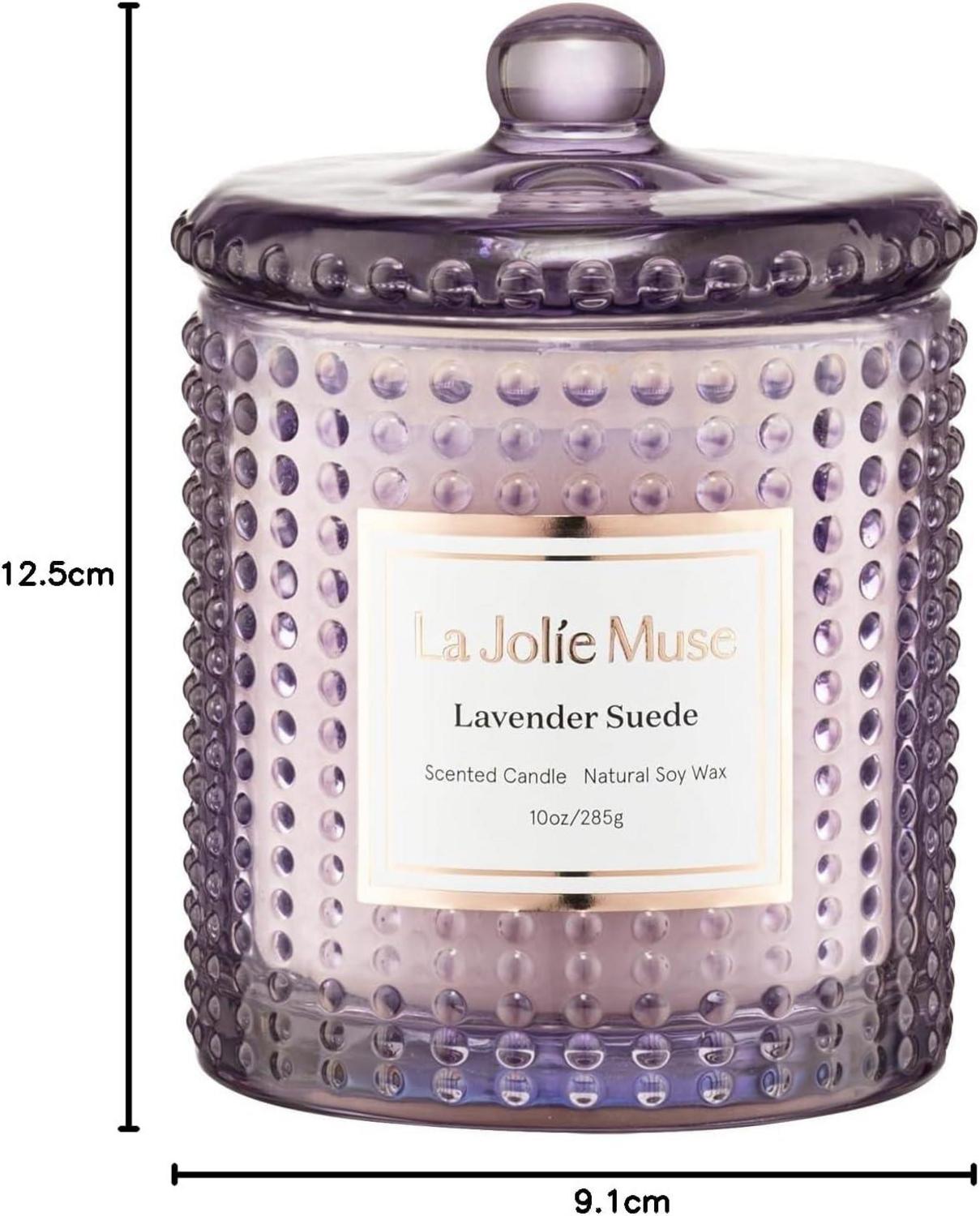 Marvella Lavendel-Wildleder-Kerze 10OZ- Aromatherapie in Lavendel & Wildleder