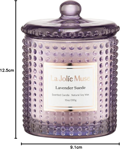 Marvella Lavendel-Wildleder-Kerze 10OZ- Aromatherapie in Lavendel & Wildleder