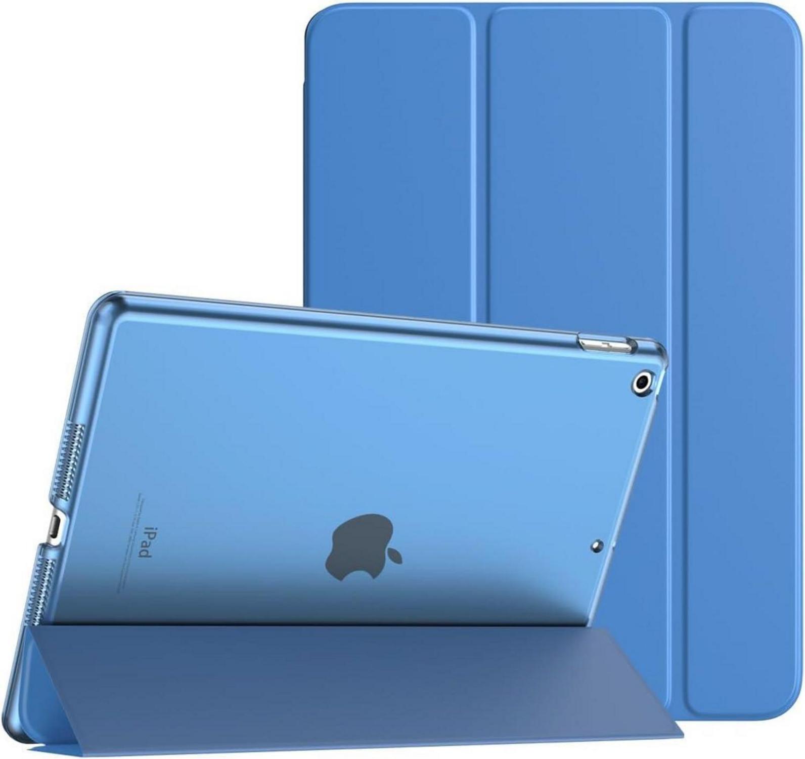 Schutzhülle für iPad 10,2 Zoll, Ultra Dünn Smart Cover, Blau Welle