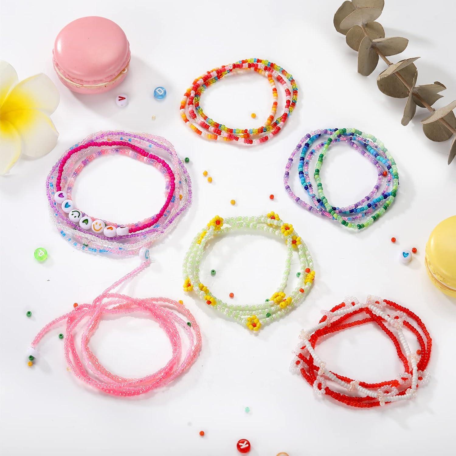 Armband Perlen Set 36600 Stück 2mm Buchstaben Smile Liebesperlen Evil Eye
