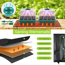 Anzucht Gewächshaus Pflanzkasten Wärmematte und Lampen 6stk