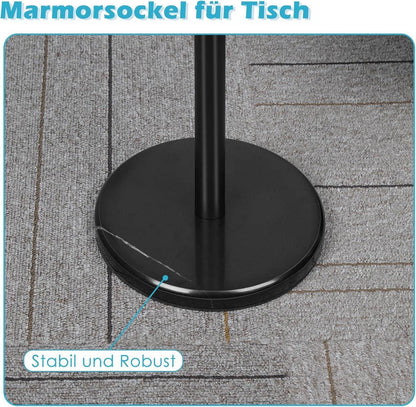 Kleiner Schwarzer Wohnzimmer Beistelltisch Marmorsockel 32CM Schwarz