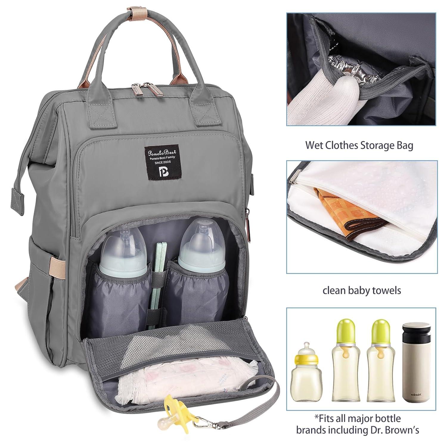 Wickelrucksack mit Wickelunterlage und großer Kapazität