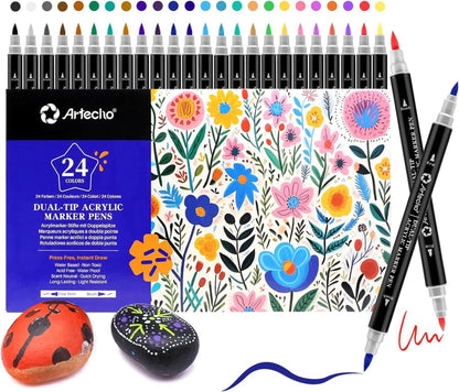 Acrylstifte Set Dual Tip Marker für Rock Painting & DIY Crafts