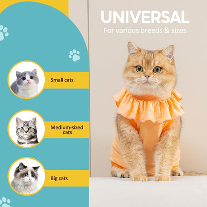 Katzenbody Modal Erholungsanzug OP Kastration Leckschutz S-Apricot