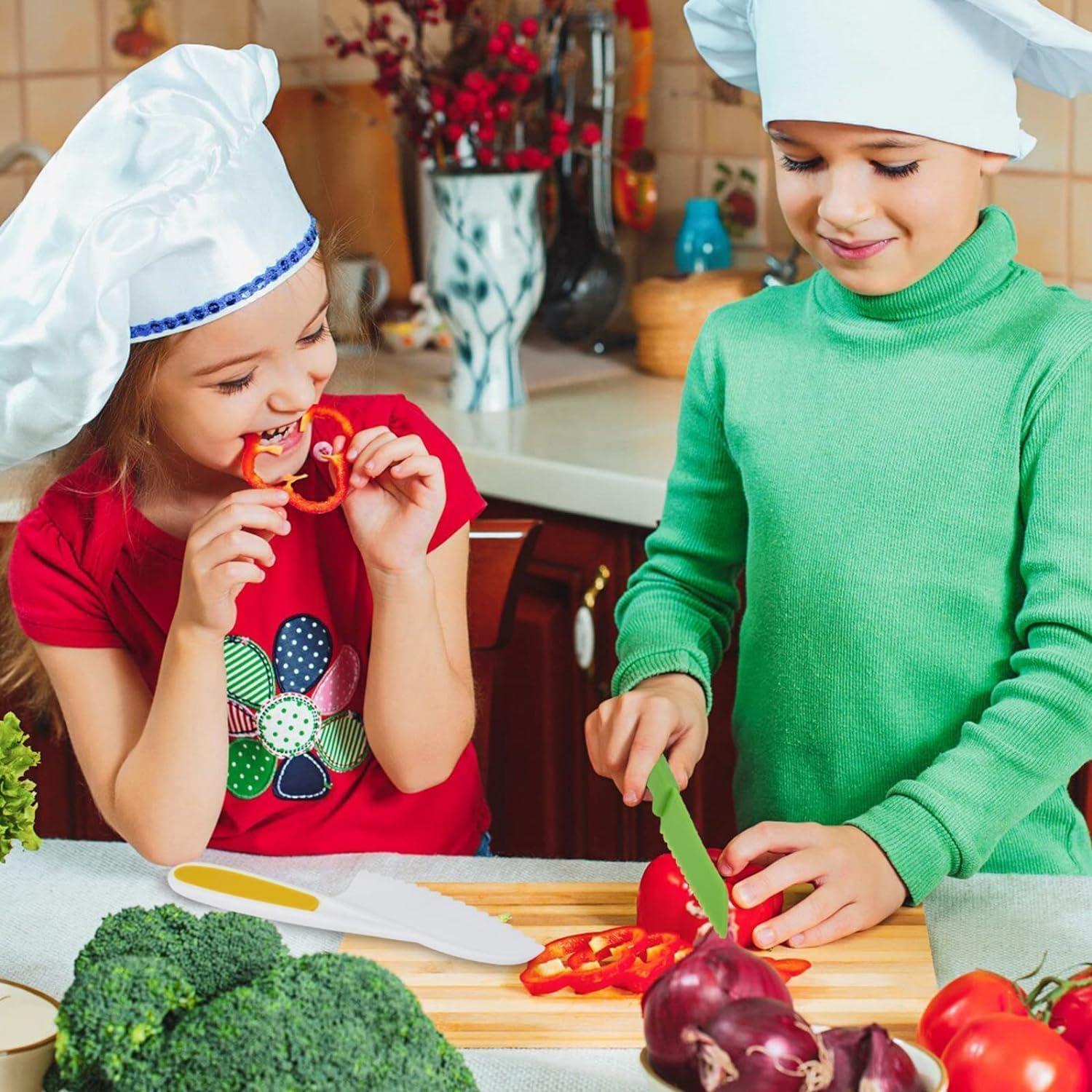 Kindermesser Set 5-teilig, Kinder Sicherheit Küchenmesser zum