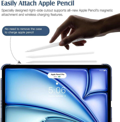 iPad Air 11 Zoll Hülle 2024 - Transparent Rückseite - Auto Wake/Sleep