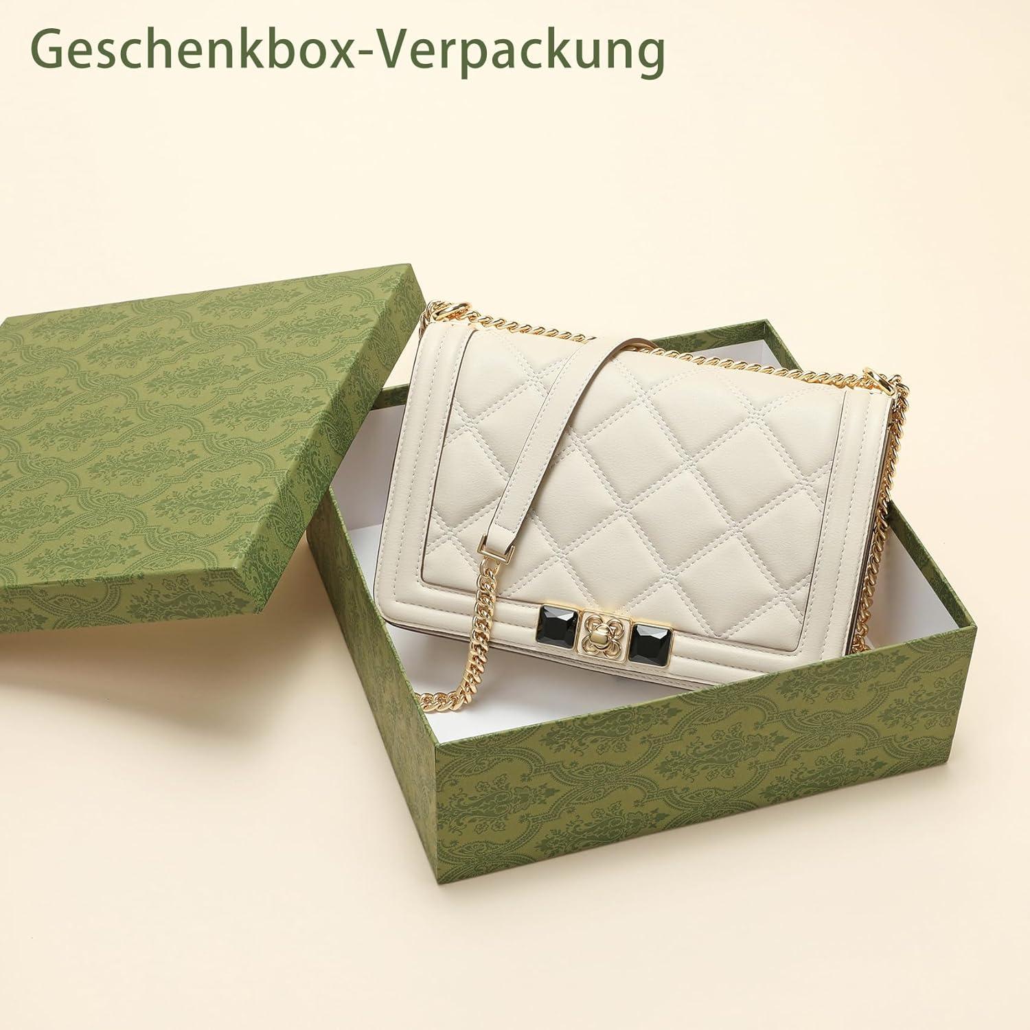 Damen Umhängetasche Beige Leder Crossbody Verstellbarer Gurt