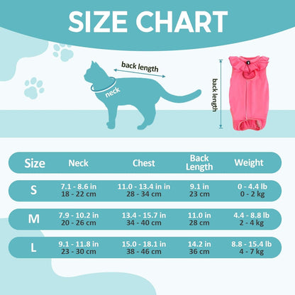 Katzenbody Erholungsanzug Kastration OP Suit Modal Medium Rosepink