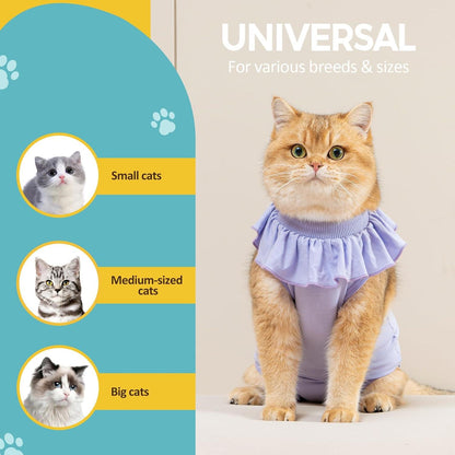 Katzenbody Erholungsanzug Kastration Spay Suit M-Lilac
