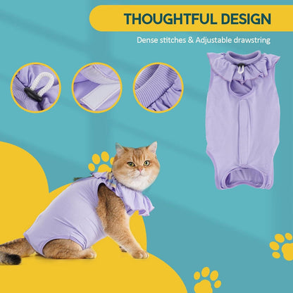 Katzenbody Erholungsanzug Kastration Spay Suit M-Lilac