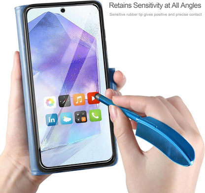 Lederhülle Samsung Galaxy A55 5G Flip Wallet Hülle Blau
