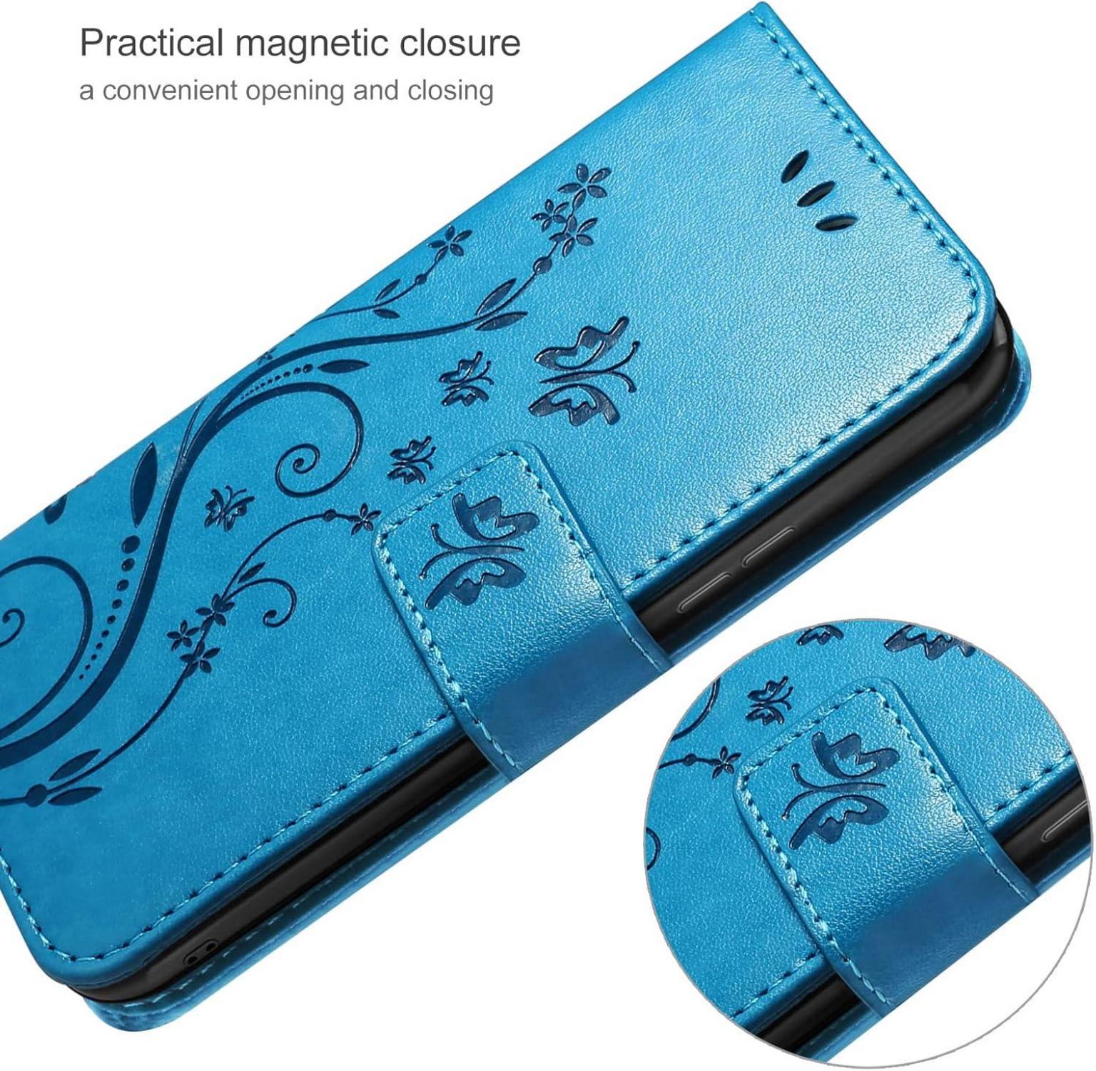 Lederhülle Samsung Galaxy A55 5G Flip Wallet Hülle Blau