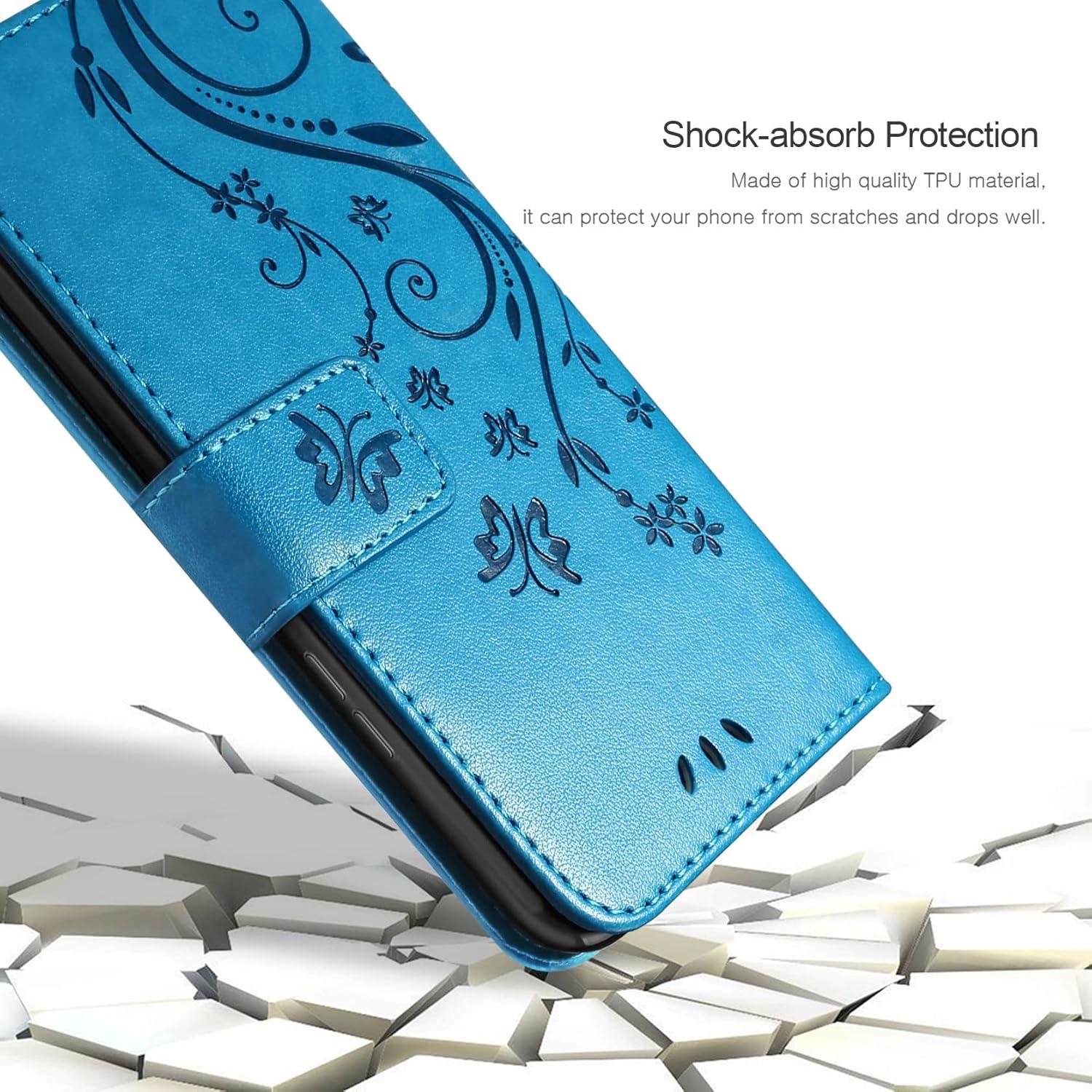Lederhülle Samsung Galaxy A55 5G Flip Wallet Hülle Blau