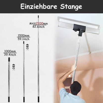 Flächenspachtel Set 23-teilig mit Teleskopstange