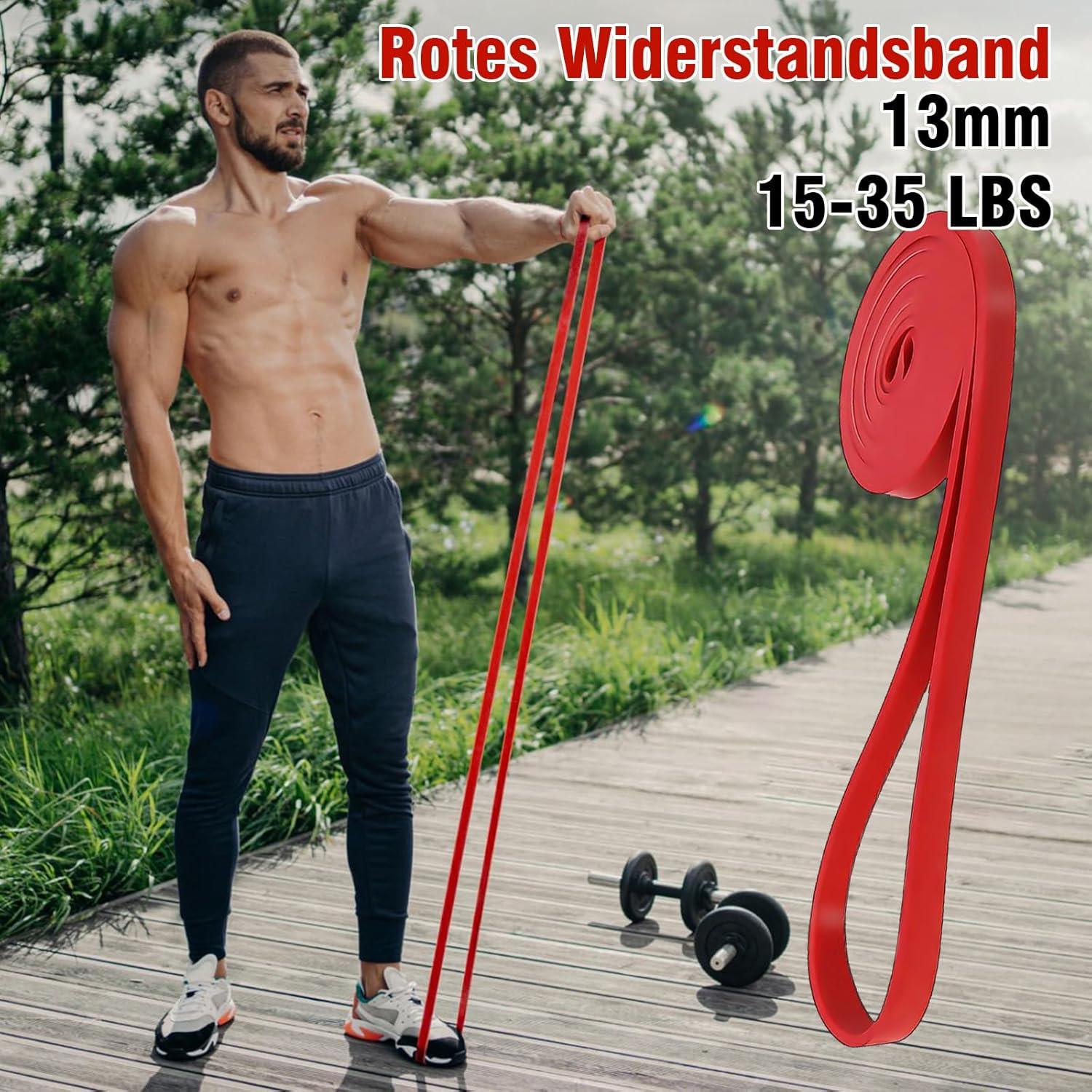 Fitness Widerstandsbänder Set mit Griff, Gummiband, Krafttraining