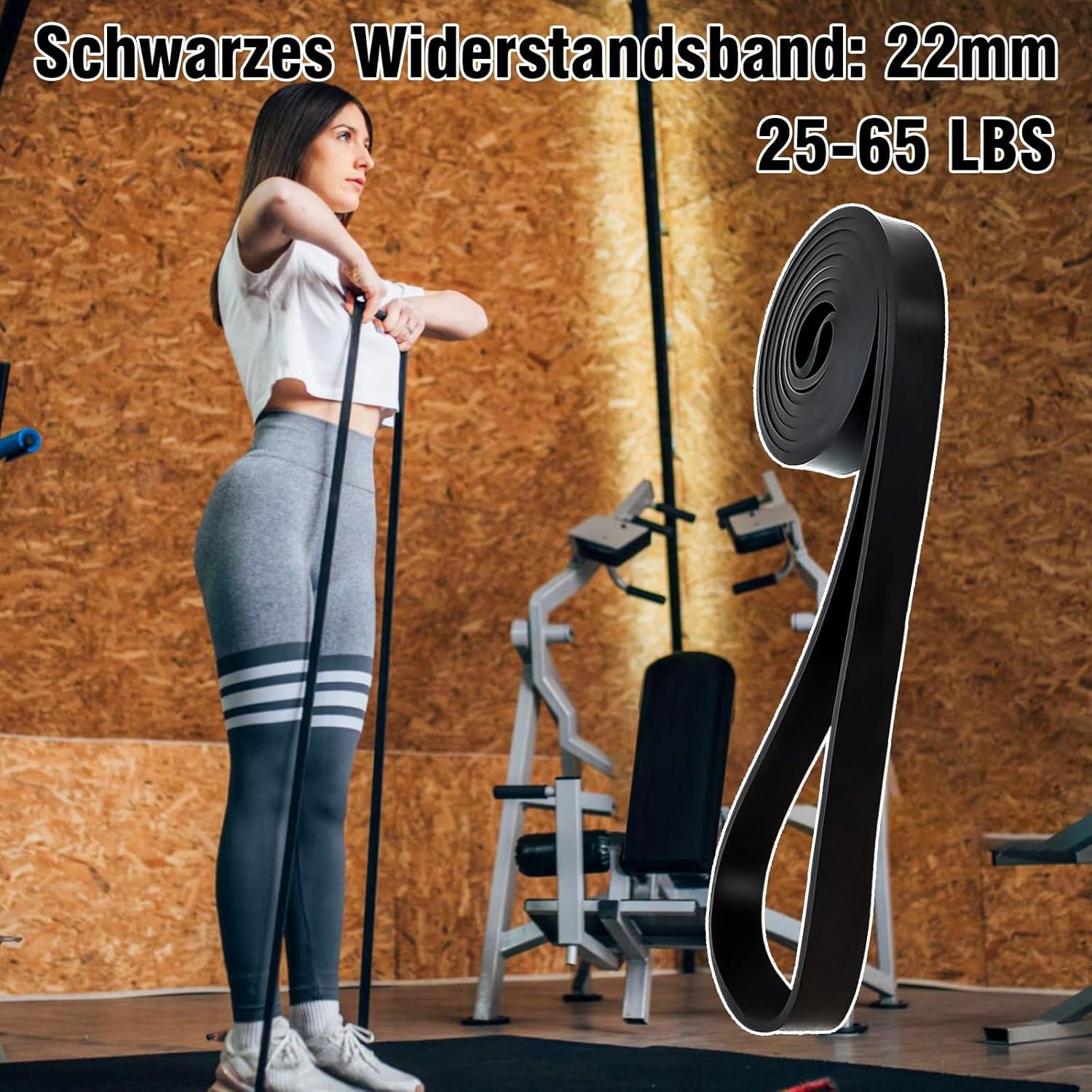 Fitnessbänder Set 15-125 lbs Griff Gummiband Zuhause Training