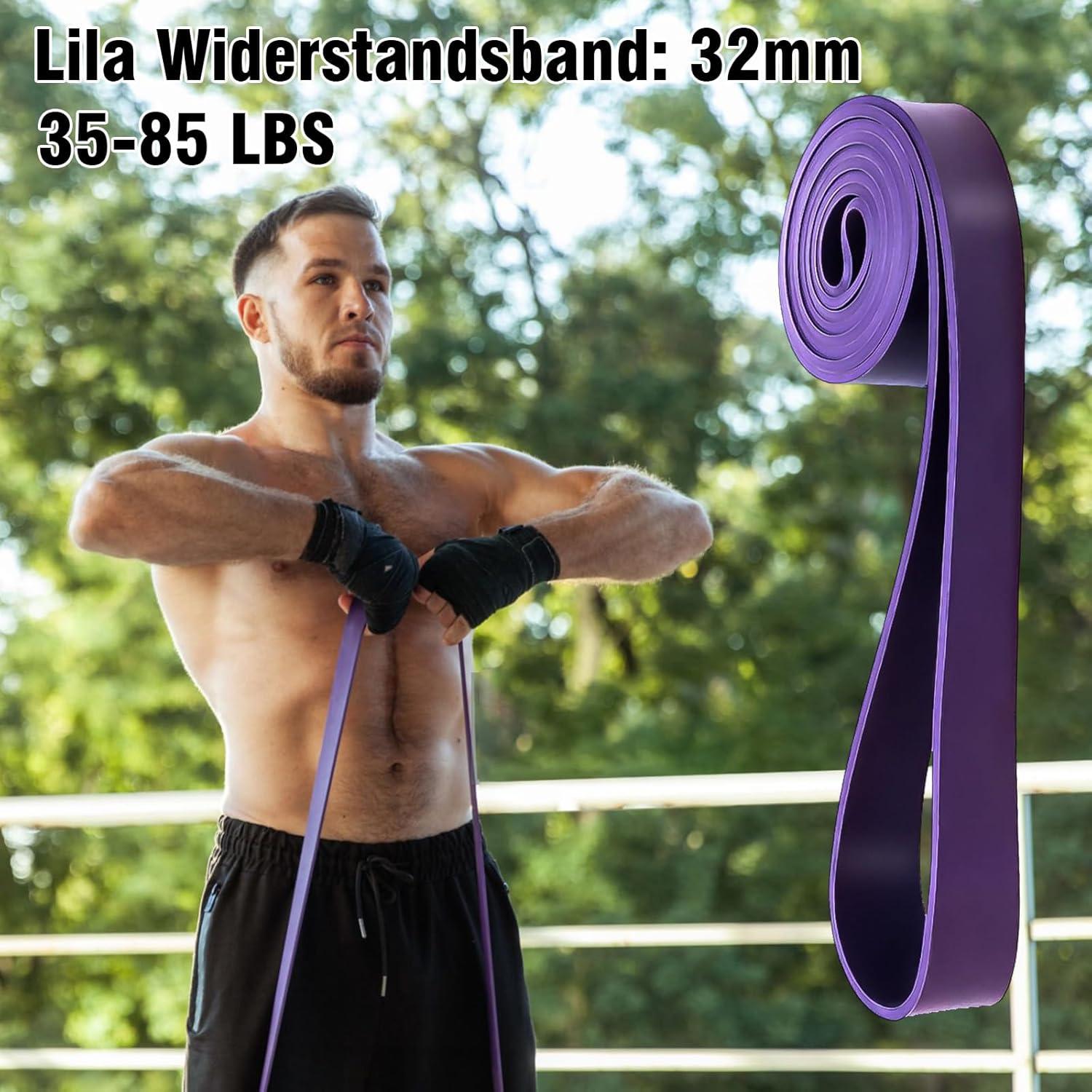 LOODIA Resistance Bands Set 15-125 lbs Fitness Krafttraining Klimmzugband