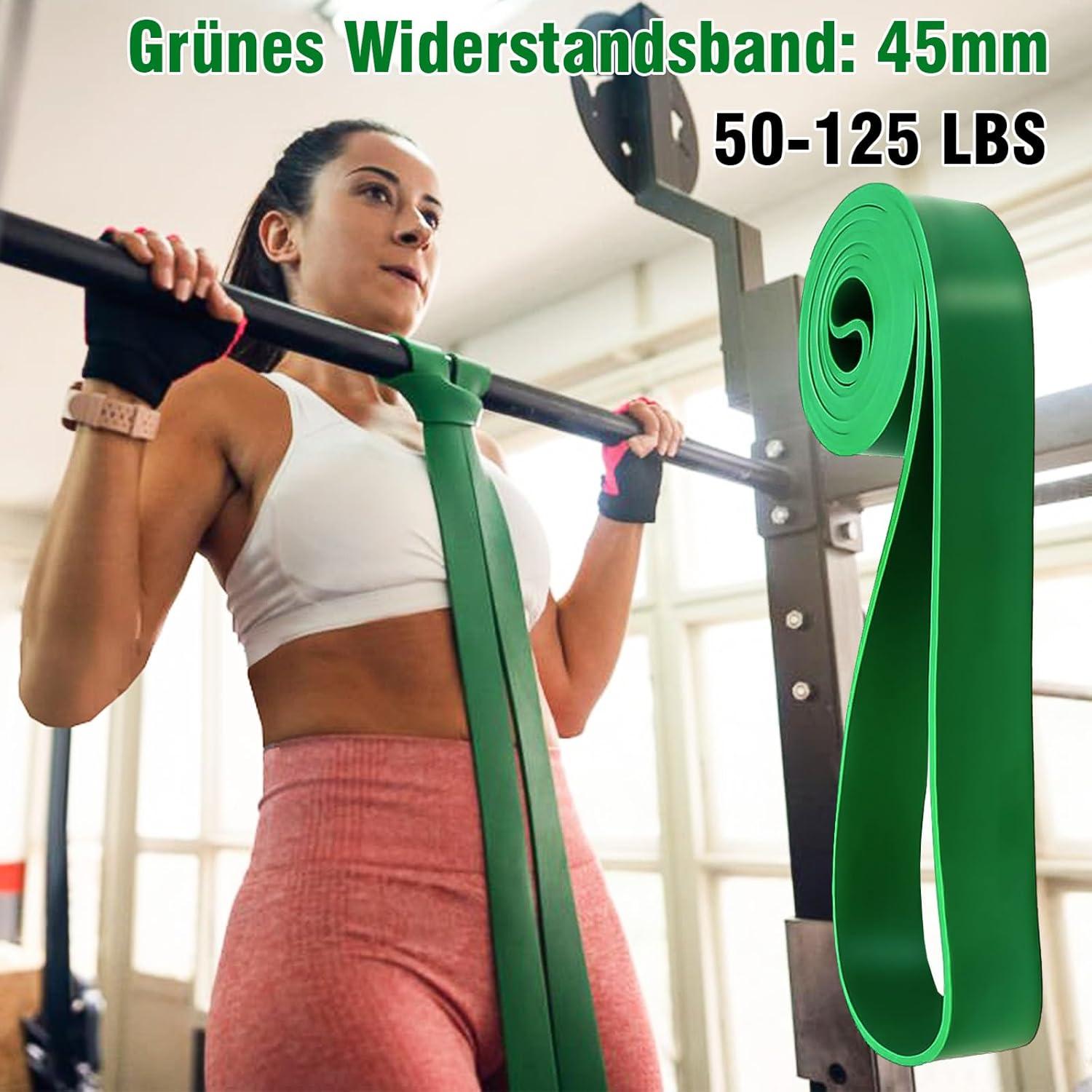 High Tension Resistance Bands Set 15-125 lbs Fitness Equipment