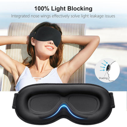 Schlafmaske Schlafbrille 3D Atmungsaktiv für Frauen Herren