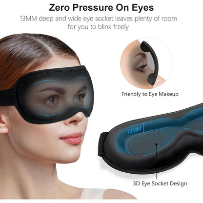 Schlafmaske Schlafbrille 3D Atmungsaktiv für Frauen Herren