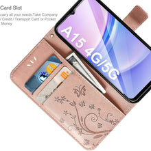 AROYI Samsung Galaxy A15 5G/4G Lederhülle Wallet Case Rose