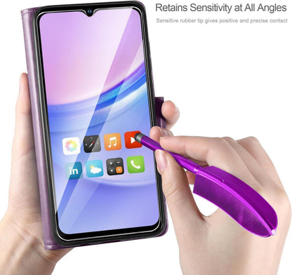 AROYI Samsung Galaxy A15 5G Lederhülle Wallet Schutzfolie Lila