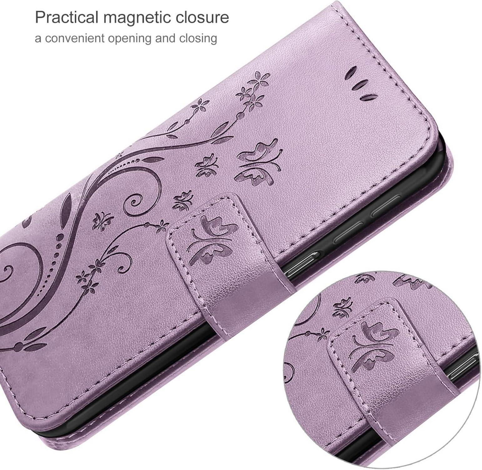 AROYI Samsung Galaxy A15 5G Lederhülle Wallet Schutzfolie Lila