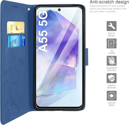 Hülle für Samsung Galaxy A55 5G mit Wallet und Schutzhülle