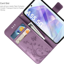 Lederhülle Kompatibel mit Samsung Galaxy A55 5G Wallet Case