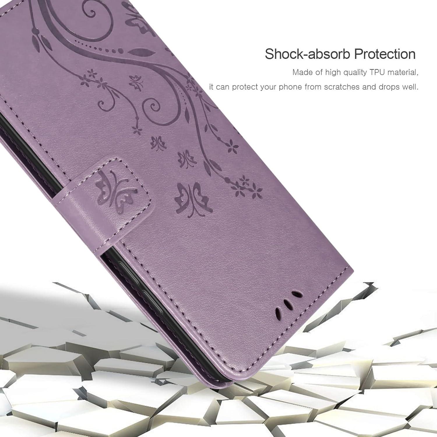 Lederhülle Samsung Galaxy A55 5G Wallet Schutzhülle Lila