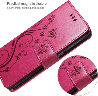 AROYI Samsung Galaxy A15 Lederhülle Wallet Flip Cover Rot