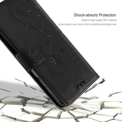 Samsung Galaxy A55 5G Leder Wallet Hülle Schwarz mit Schutzfolie