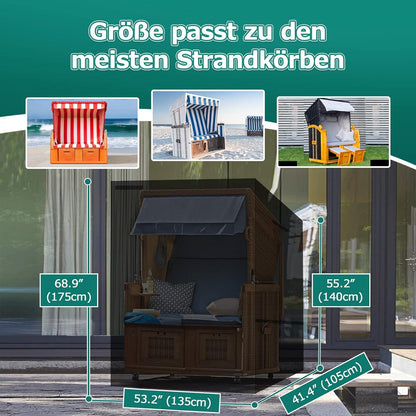 Strandkorb Schutzhülle 420D Oxford Winterfest
