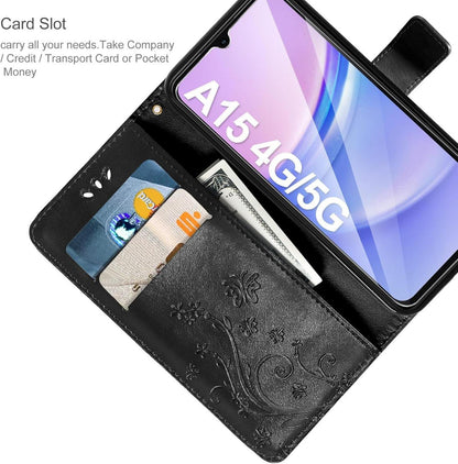 Samsung Galaxy A15 4G/5G Flip Wallet Lederhülle Schwarz