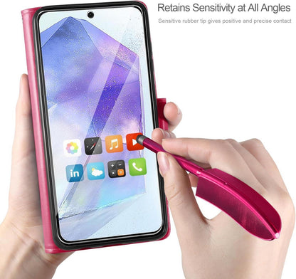 AROYI Samsung Galaxy A55 5G Leder Wallet Hülle Schmetterling Blumen