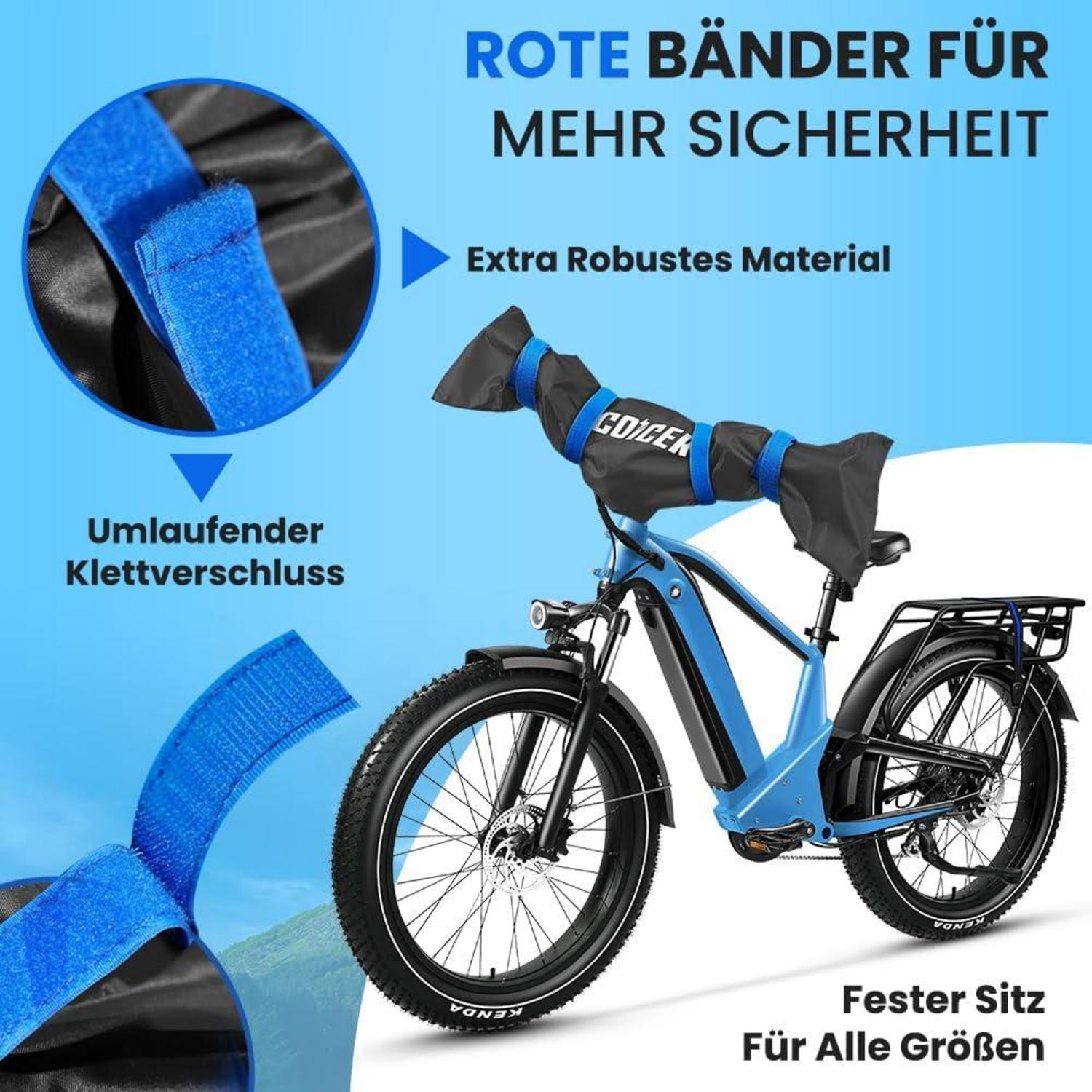 Lenkerschutzhülle Ebike wasserfest staubgeschützt 1 Packung Blau